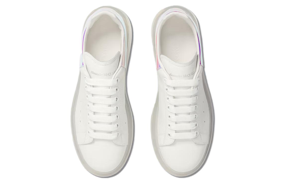 Alexander McQueen Iridescent Oversized Sneakers 'White Clear Sole' 610812WHXM29071