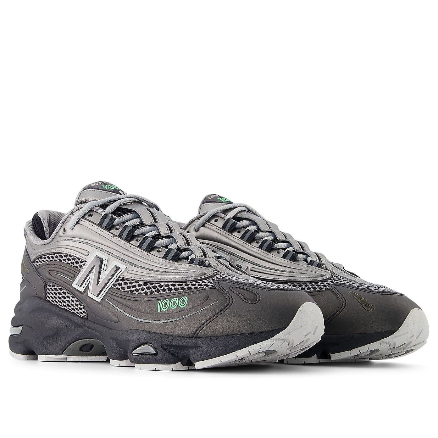 New Balance 1000 'Black Dark Silver Metallic Lime Leaf' M1000T