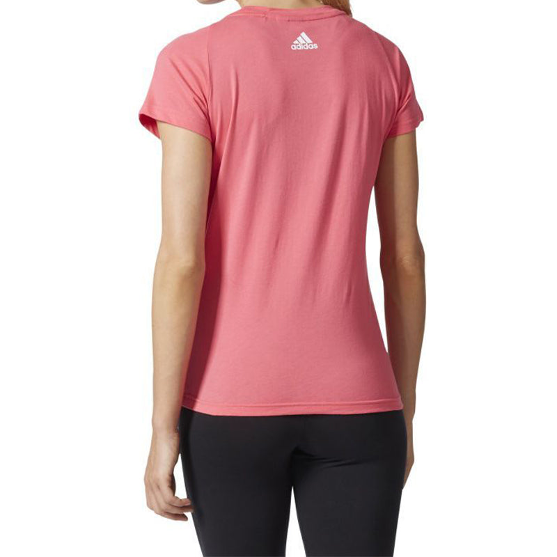 (WMNS) adidas Classic Large logo Printing Short Sleeve Pink Red BP5419