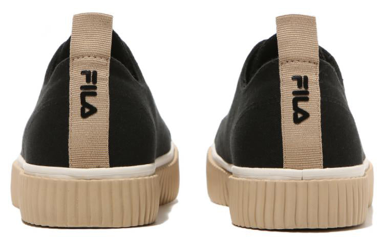 FILA Layer Low Top Stylish Casual Skate Shoes Unisex Black Korean Version 'Black Cream' 1XM01938E_001