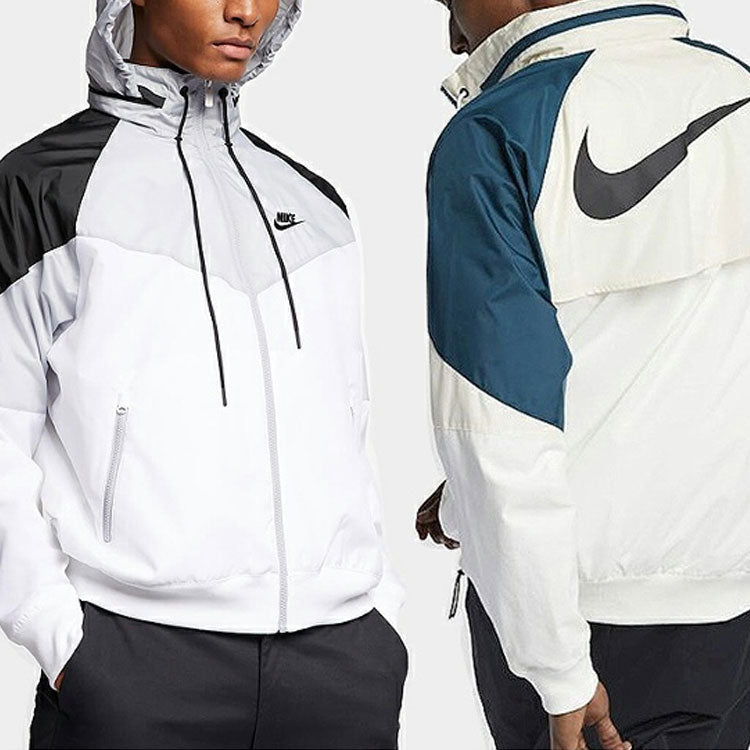 Nike Sportswear Wind Runner Colorblock hooded Long Sleeves Jacket Green White CN8771-133