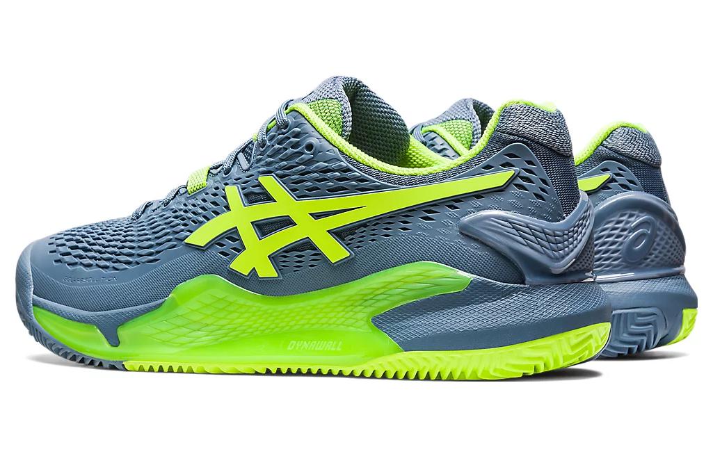ASICS Gel Resolution 9 Clay 'Steel Blue Hazard Green' 1041A375-400