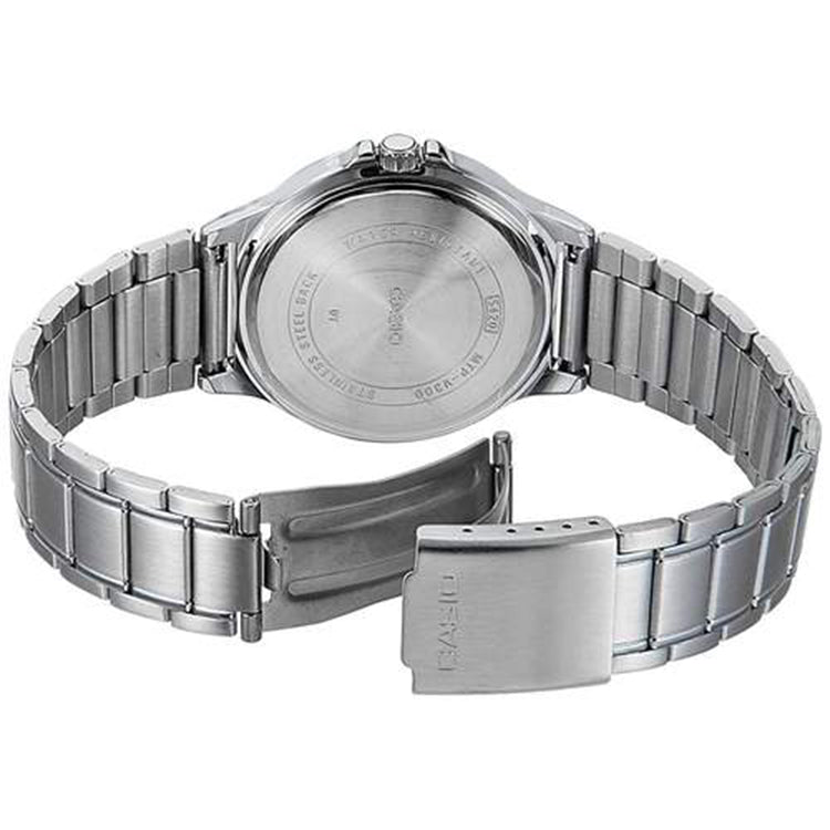 CASIO DRESS Series Business Waterproofes Couple Quartz Stainless Steel Strap Silver Analog MTP-V300D-7A&LTP-V300D-7A