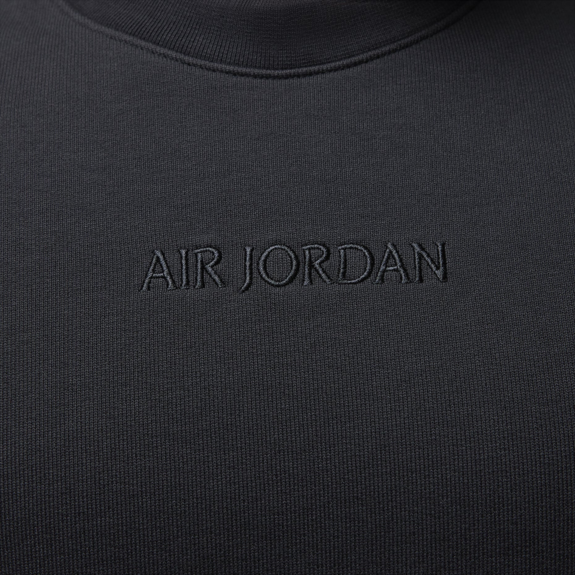 Air Jordan Wordmark knitted crew neck sweatshirt 'Black' FJ7789-045