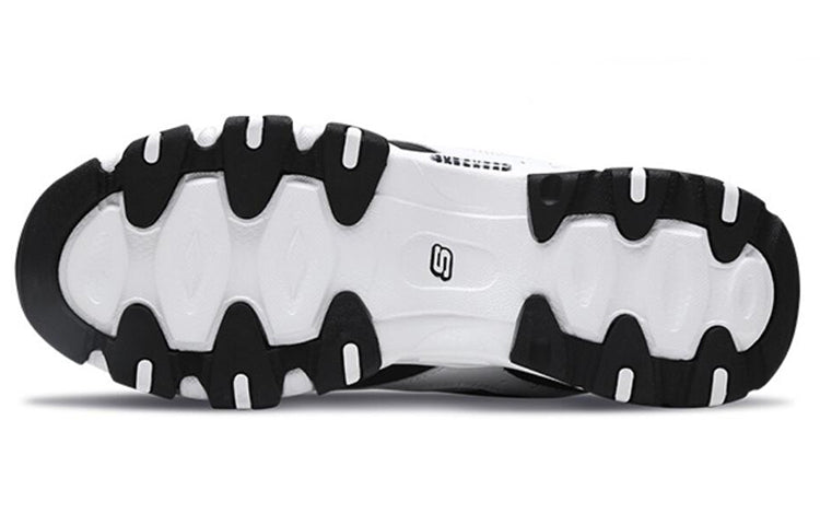 (WMNS) Skechers D'lites GS White/Black 99999069-BKW