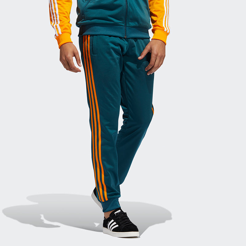 adidas originals 3 Stripe Track Casual Sports Trousers Men's Green GN8619