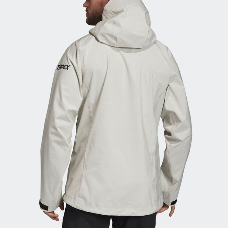 adidas Terrex Dsv Parley Sports waterproof Windproof Hooded Jacket White FL2008