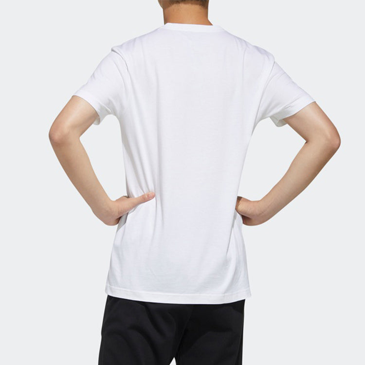 adidas neo Sports Round Neck logo Printing Short Sleeve White FP7395