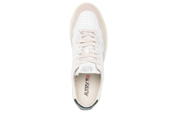 AUTRY Medalist Low Leather and Suede 'White Beige Black' AULM-LS56