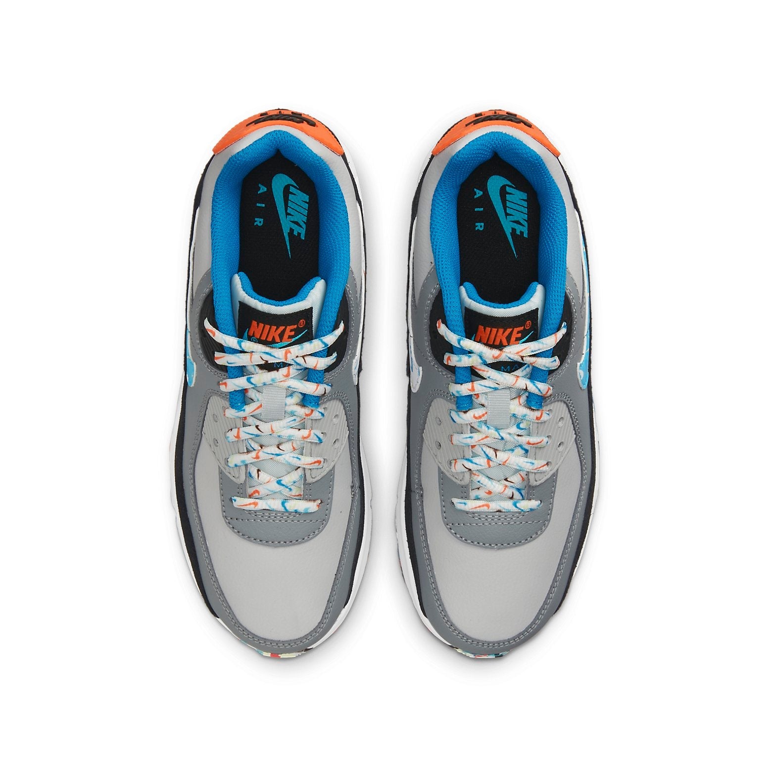 (GS) Nike Air Max 90 Leather 'Grey Fog Multi Swoosh' DM7594-001