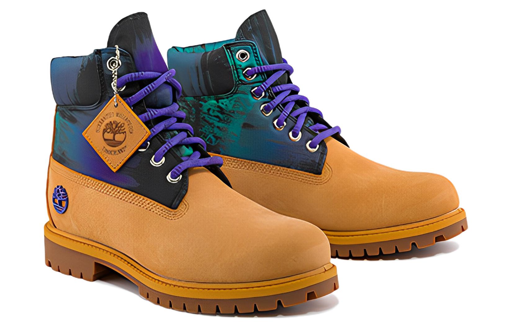 Timberland Heritage 6 Inch Waterproof Boot 'Wheat Nubuck with Print' A2M5V