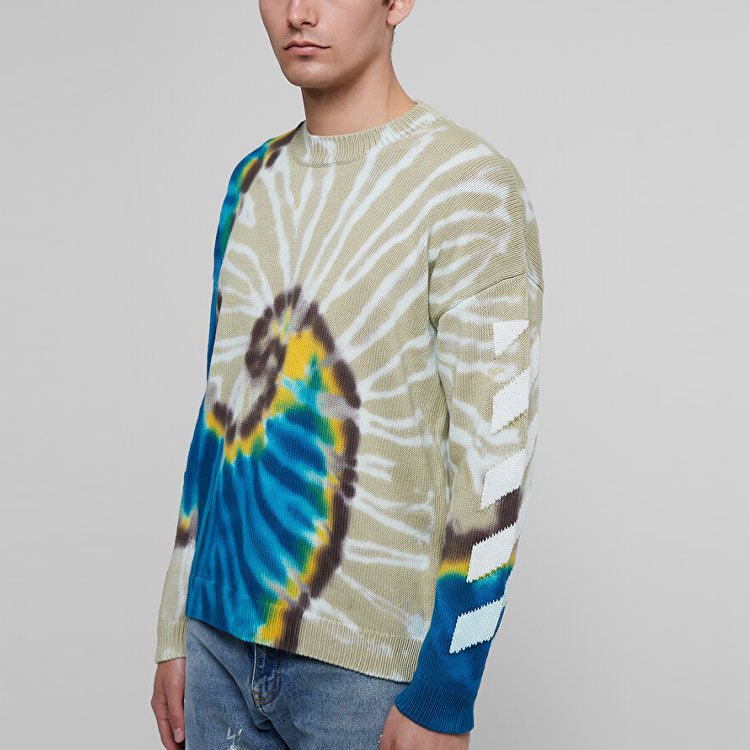 Off-White SS22 Tie Dye Pattern Long Sleeves Ordinary Version Multicolor OMHE114S22KNI0016101