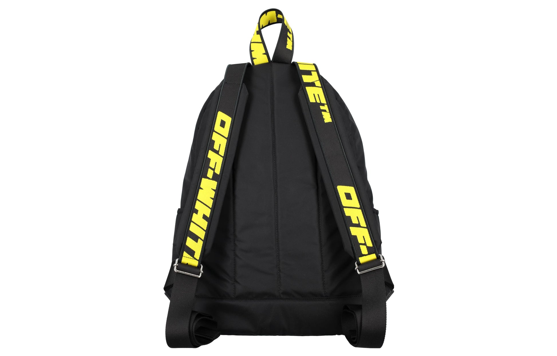 Men's Off-White Logo Zipper Schoolbag Backpack Black OMNB003F22FAB0051001