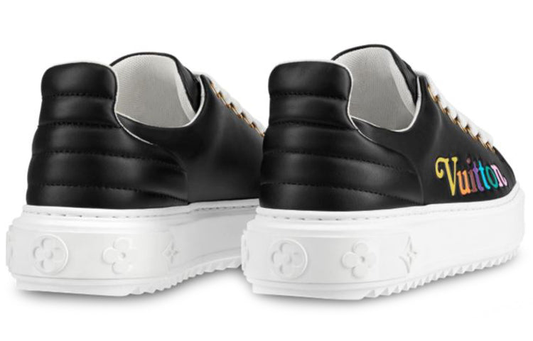 (WMNS) LOUIS VUITTON LV Time Out Vuitton Calfskin Sports Shoes Black 1A5C55