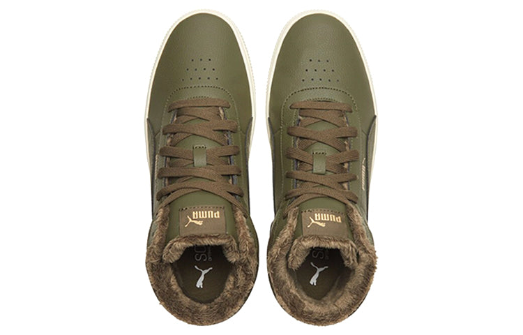 (WMNS) PUMA Vikky Stacked High Board Shoes Olive Green 372205-05