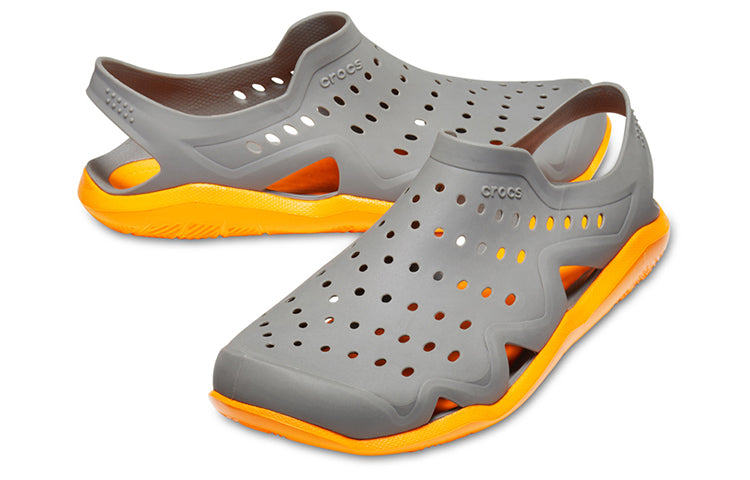Crocs Swiftwater Wave Shoes 'Slate Grey Blazing Orange' 203963-0FR
