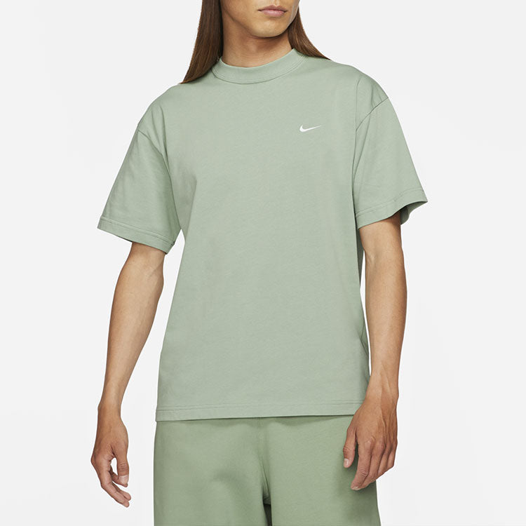 Men's Nike Lab Solo Swoosh Basic Sports Short Sleeve Light Green T-Shirt DA0321-006