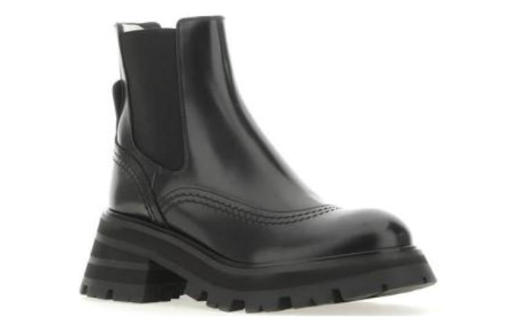 (WMNS) Alexander McQueen Wander Chelsea Boots 'Black' 737213WHZ841000