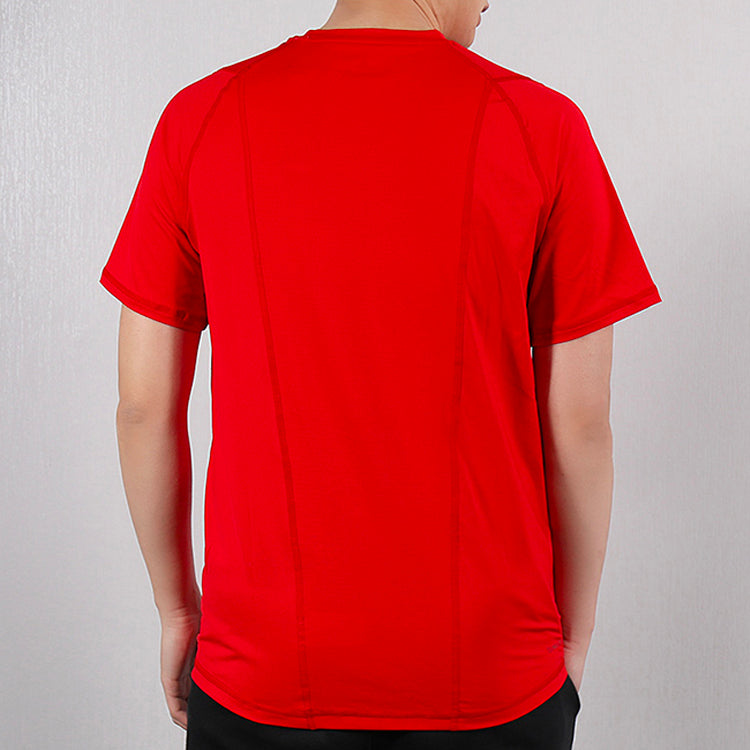 adidas Training Sports Round Neck Pullover Short Sleeve Red CW1955