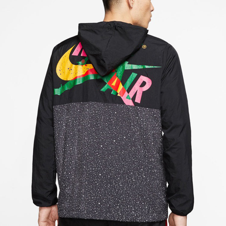 Air Jordan Casual Windproof Woven Jacket Men's Gray Black CT9369-011