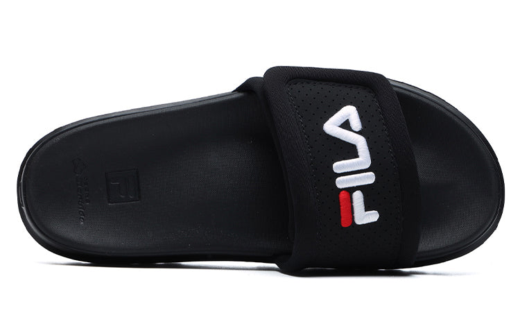 (WMNS) FILA Stylish Cozy Flat Heel Sports Slippers Black F12W124624FBK