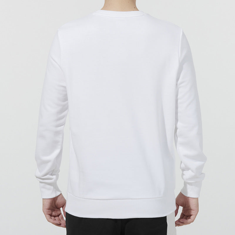 PUMA Classics Logo Crew Large Logo Printing Sports Round Neck Pullover White 531367-52