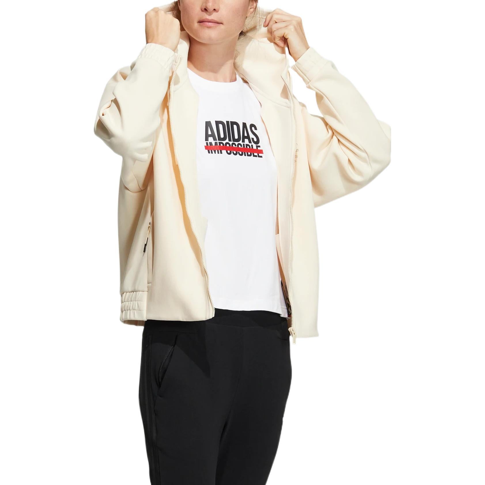 (WMNS) adidas Hoodie 'White' HZ7035