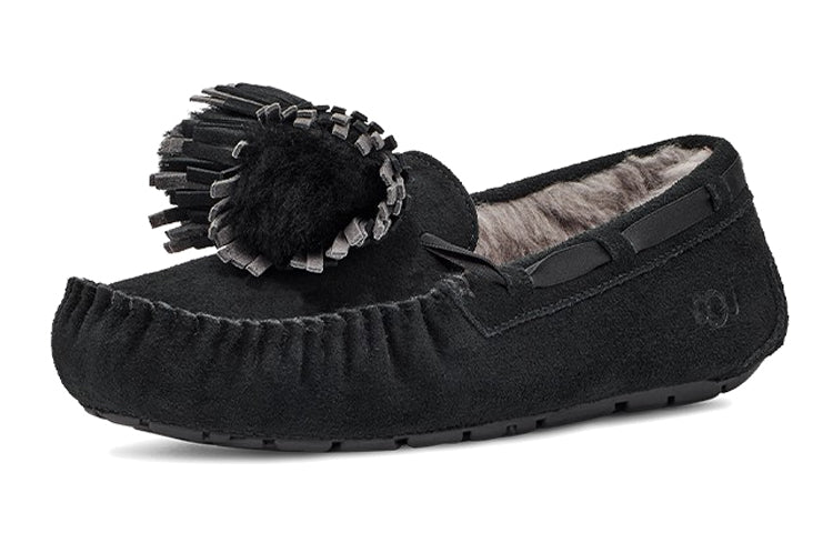 (WMNS) UGG Dakota Bow Pom 'Black' 1124031-BLK