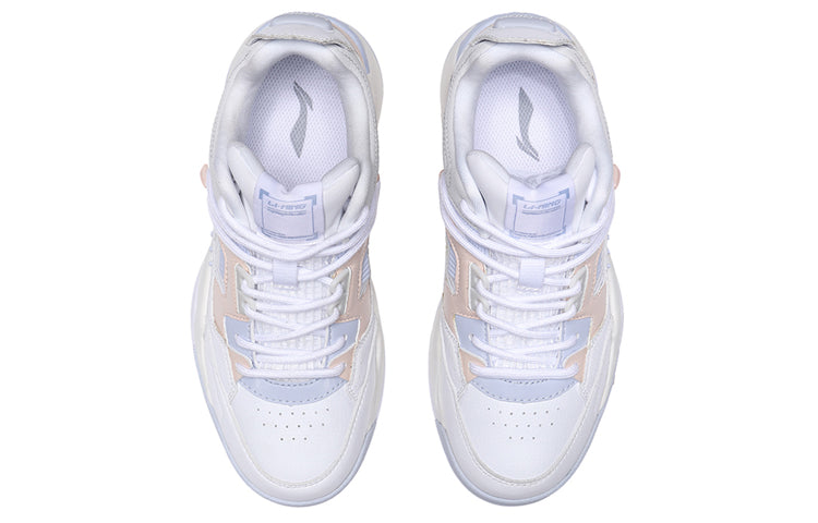 (WMNS) Li-Ning Casual Basketball Shoes 'White Blue Pink' AGBR022-3