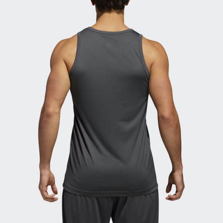 Men's adidas Logo Basketball Sports Gray Vest CZ1452