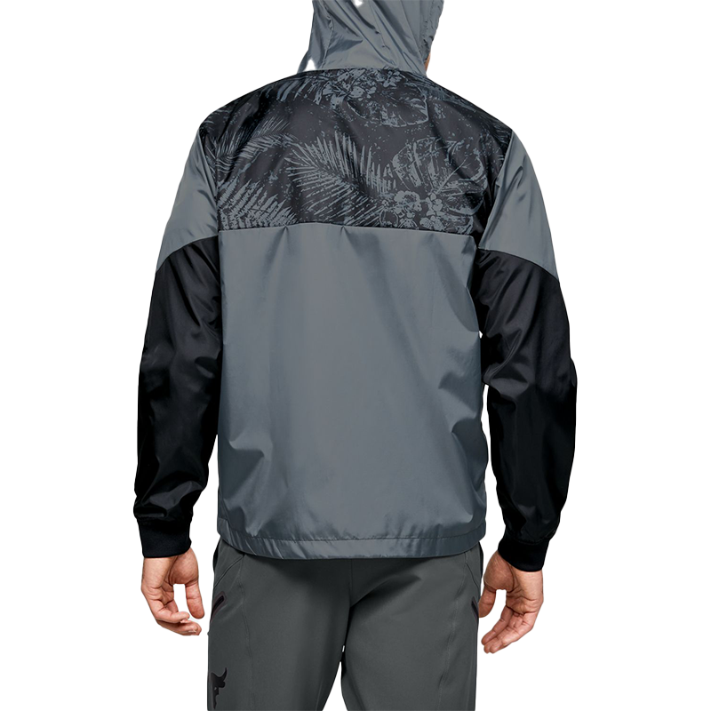 Under Armour Project Rock Legacy Windbreaker Jacket 'Grey Black Red' 1351527-001