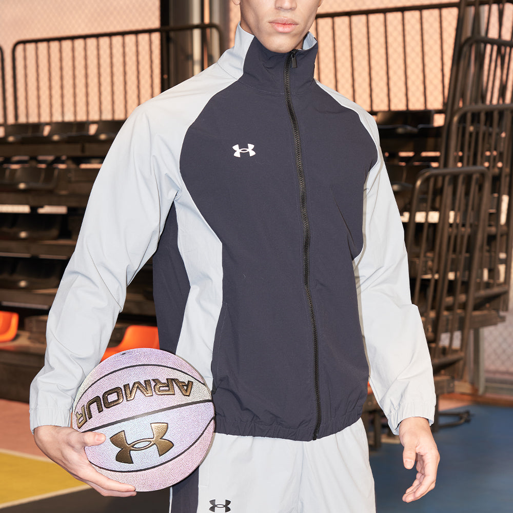 Under Armour Sportstyle Woven Full Zip Jacket 'Black Grey' 22500402-001