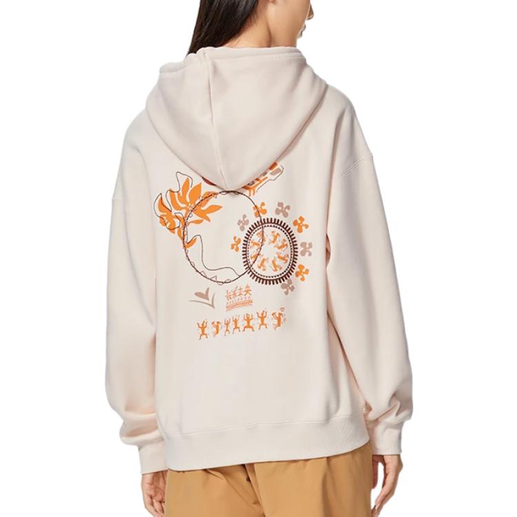 (WMNS) Li-Ning Graphic Hoodie 'Beige' AWDSB56-4