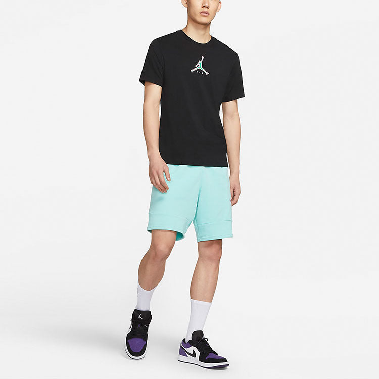 Air Jordan 23 Swoosh Sports Causual Ventilate Letter Printing Round Collar Male Black CZ8379-010