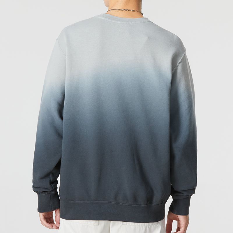 Men's Nike Gradient Logo Casual Loose Long Sleeves Pullover Round Neck Autumn Blue DQ4628-070