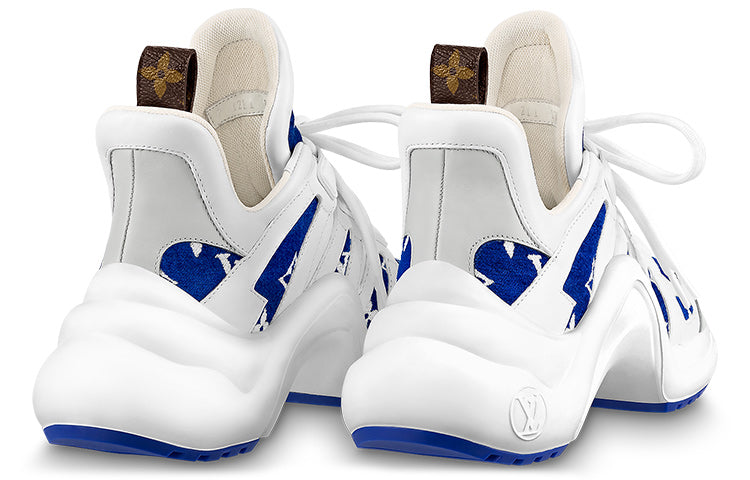 (WMNS) LOUIS VUITTON LV Archlight Sneakers 'White with Blue Monogram' 1AACTQ