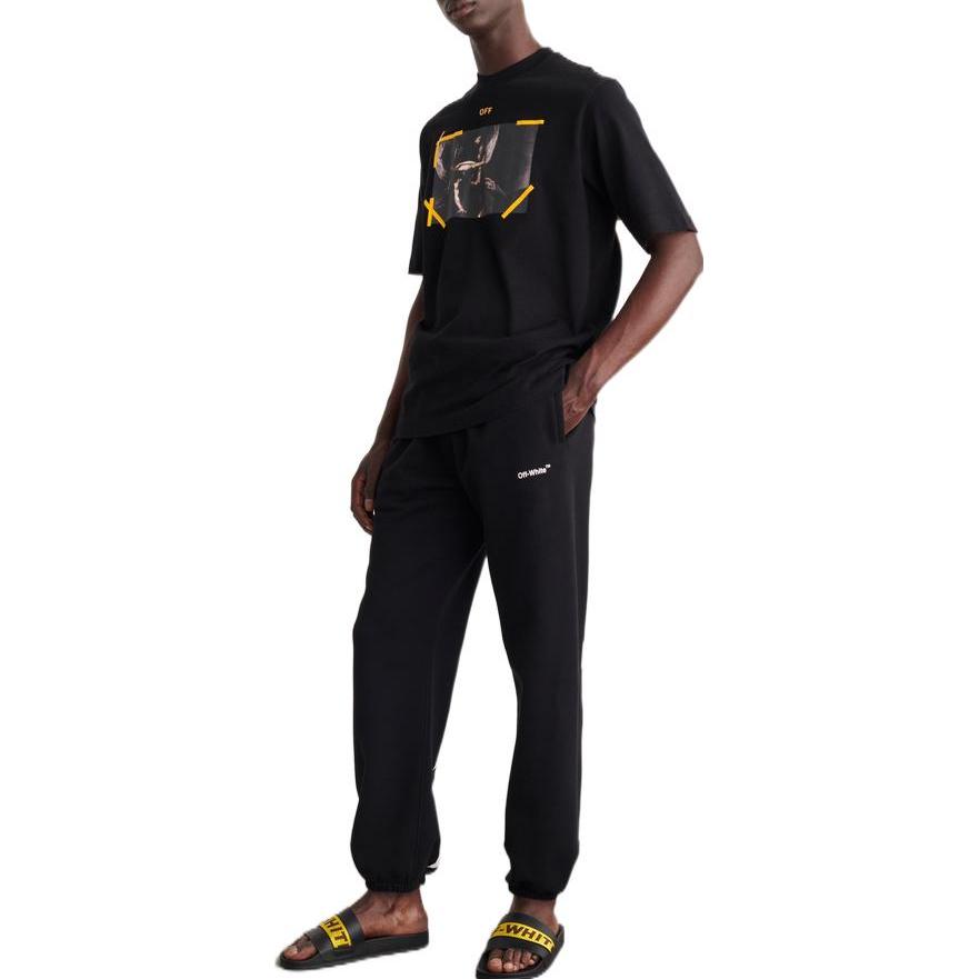 Off-White Diag Arrow Caravaggio Mercy Skate Tee 'Black' OMAA119C99JER0061001