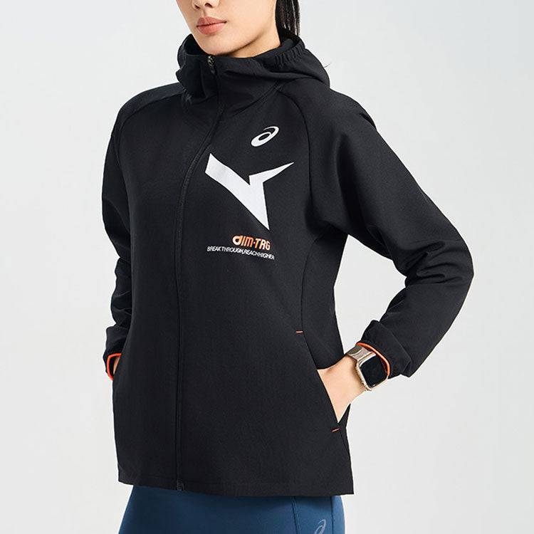(WMNS) ASICS AIM-TRG Dry Cloth Hoodie Jacket 'Performance Black' 2032C973-001