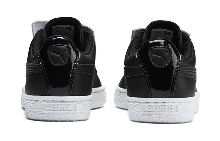(WMNS) PUMA Basket Badge Casual Sneakers Black/White 369183-02