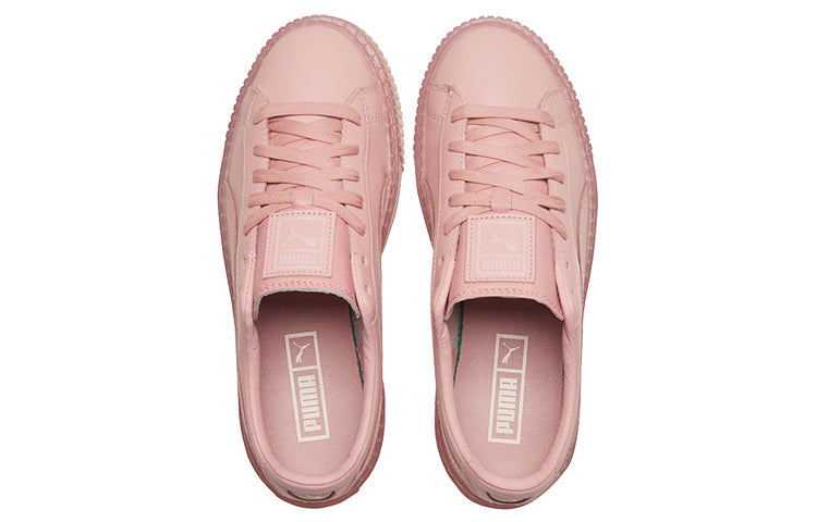 (WMNS) PUMA Basket Platform Core Pink Low Board Shoes 364040-09