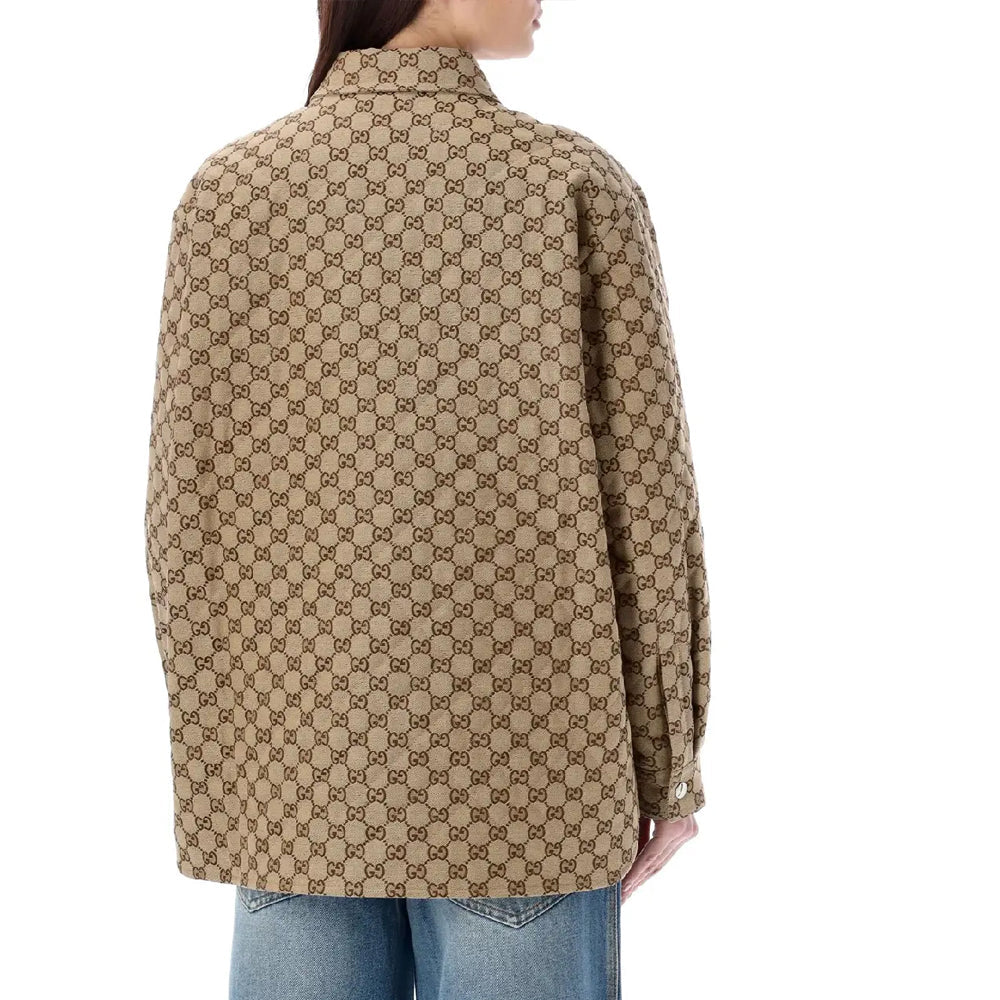 Gucci GG Canvas Shirt 'Beige Ebony' 762162-ZAPKE-2190