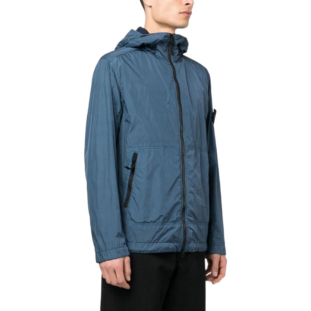 STONE ISLAND Crinkle Reps Light Hooded Jacket 'Dark Blue' 781540522-V0024