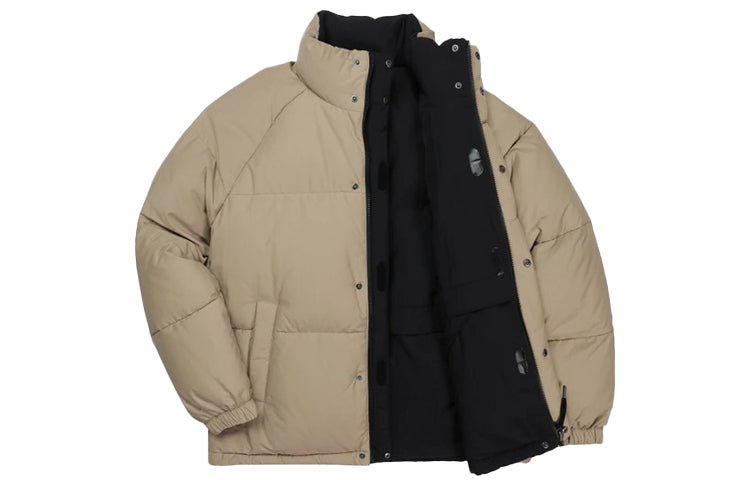 FILA Stay Warm Sports Stand Collar Reversible Down Jacket Couple Style Beige FS2DJC4103X-NBG