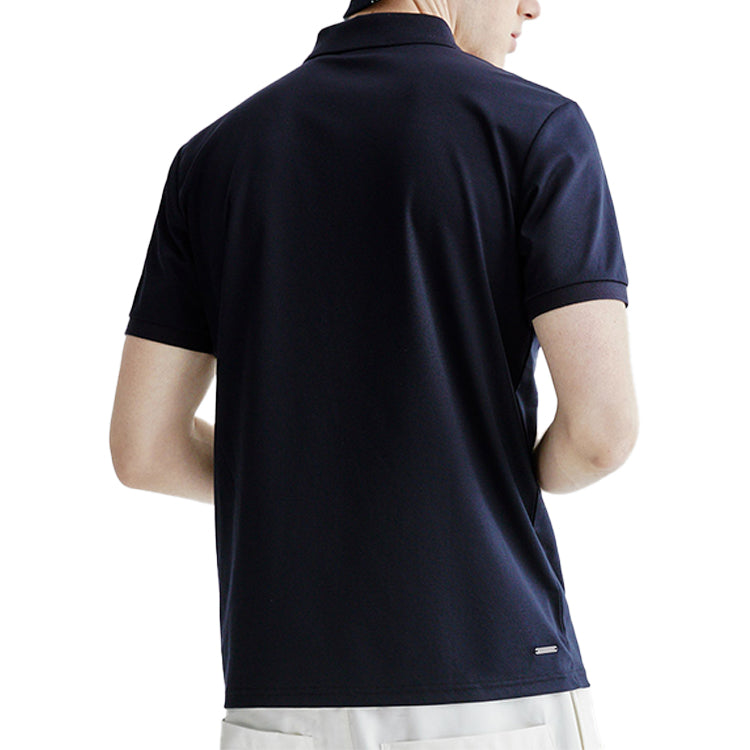 FILA Logo Printing Breathable Short Sleeve Polo Shirt Blue F11M021116F-NV