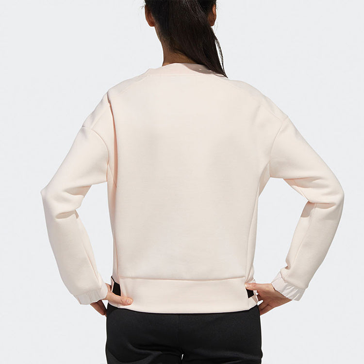 (WMNS) adidas Style Soft Swt logo Printing Round Neck Short Casual Sports Round Neck Pink Hoodie GM1460