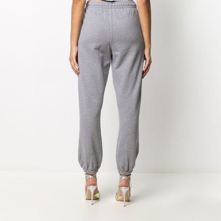 (WMNS) Off-White Embroidered Gray Sports Pants/Trousers/Joggers OWCH006E20FLE0010535