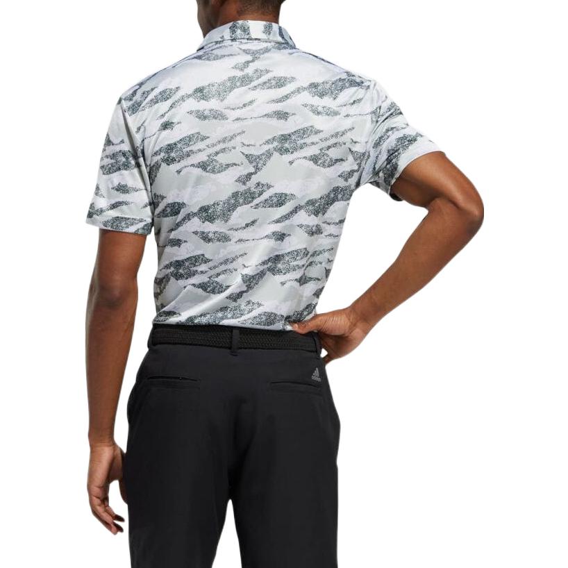adidas Full Print  Pattern Jacquard Short Sleeve Shirt Men's White HF6500