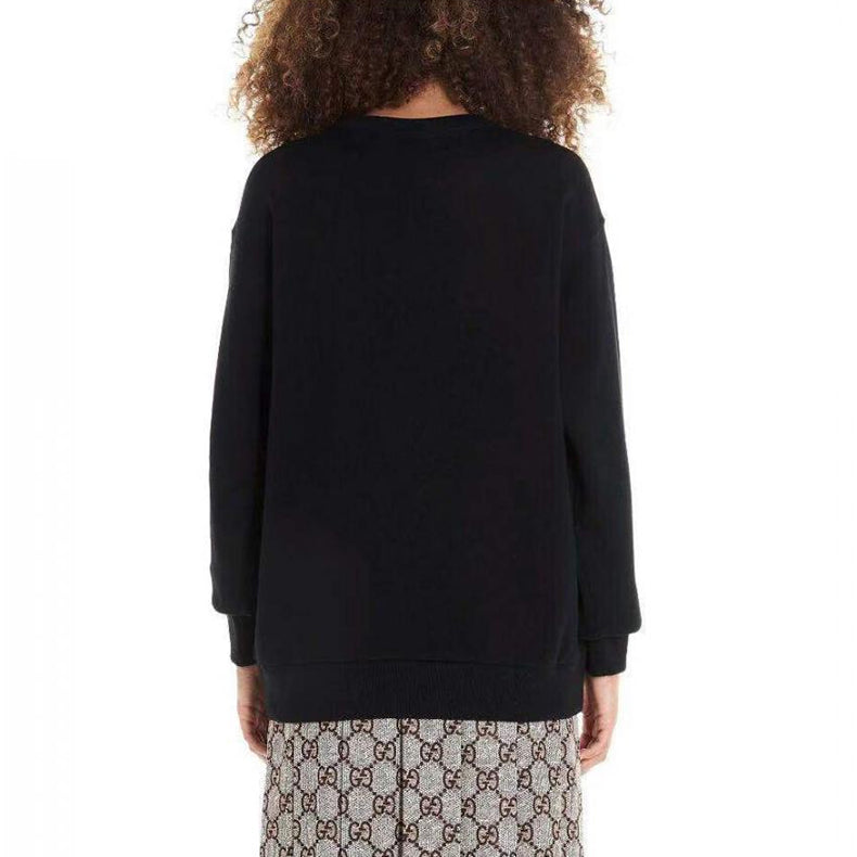 (WMNS) Gucci Logo Lamb Patch Oversized Print Jumper Sweater For Black 469250-XJBUE-1082