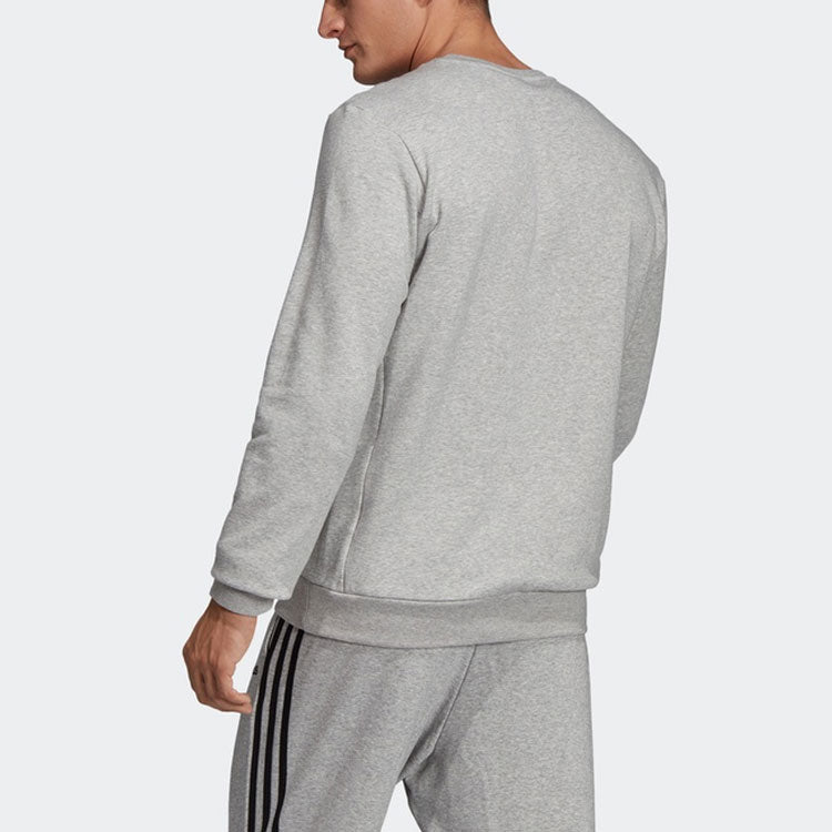 adidas Id Bos Gr Sweat Logo Printing Sports Pullover Round Neck Gray DV3066