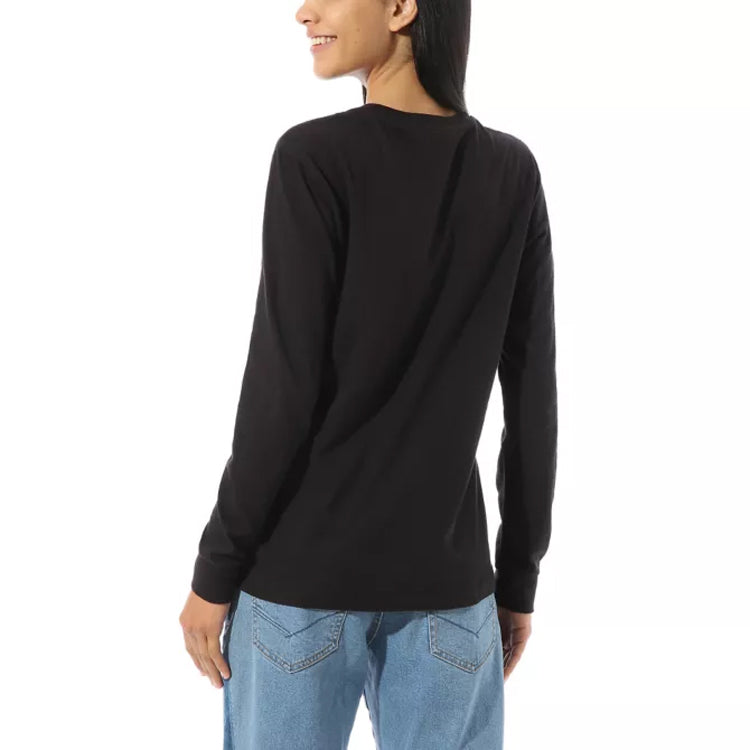 (WMNS) Vans DIY Alphabet Printing Athleisure Casual Sports Long Sleeves Black VN0A4V3VBLK
